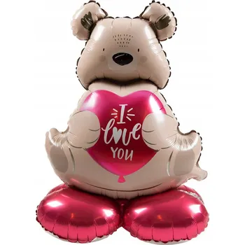 Balónek Fóliový balónek Medvídek, stojící balónek 66 cm