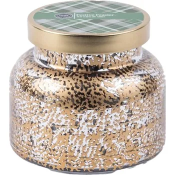 Svíčka Vonná svíčka ve skleněné dóze Festive Frasier zlatá