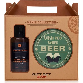 Sprchový gel SET koupelový MEN´S COLLECTION včetně 2 pivních podtácků ACCENTRA