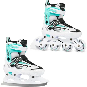 Kolečkové brusle RAVEN Kolečkové brusle 2v1 Raven Profession 38/42 BÍLÁ|ZELENÁ