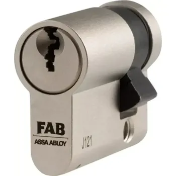 Bezpečnostní cylindrická vložka FAB 3*** 10+40 (jednostranná nenastavitelný palec) s pěti klíči a identifikační kartou.