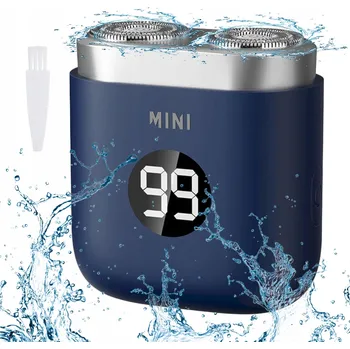 HOLICÍ STROJEK ELEKTRICKÝ VODĚODOLNÝ 3D SE SILNÝM MOTOREM A DVOJITOU HLAVICÍ