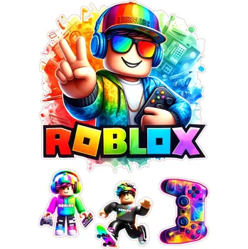 Jedlá dekorace na dort ROBLOX-24 Materiál: Jedlý papír