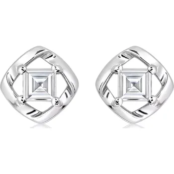 Náušnice Ray White Topaz - stříbrné náušnice s bílým topazem