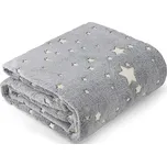 Verk Svíticí deka Soft Dreams Stars, 150 x 180 cm šedá