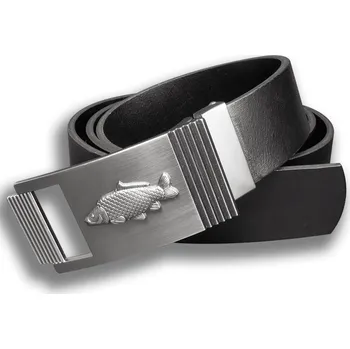 Rybářské oblečení Kožený Opasek Kapr 40 mm Vruby Černý - Délka 120 cm (112,5 cm - 127,5 cm)