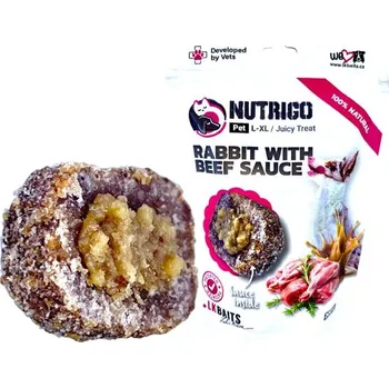 Krmivo pro psa LK Baits Pet Pamlsek Nutrigo Dog Králík s hovězí omáčkou - L-XL 200g