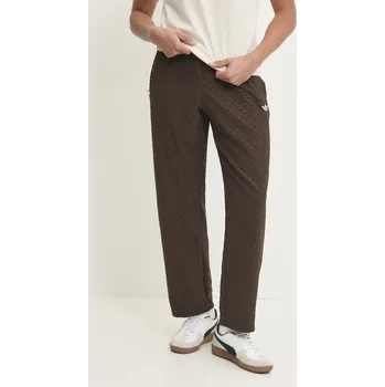 Tepláky adidas Originals Q12 MONOGRAM TR hnědá barva, hladké, JP4428 98X, vel. XL