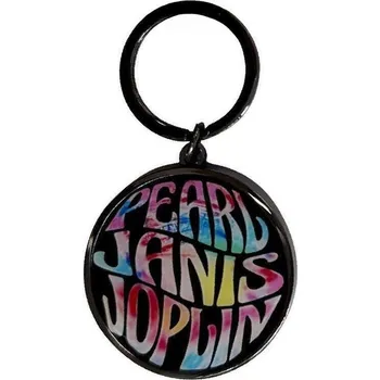 Janis Joplin Pearl Emblem Colour Klíčenka