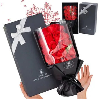 umělá květina Kytice vonných mýdlových růží - 18 ks v ozdobné krabičce, BUK04CZE