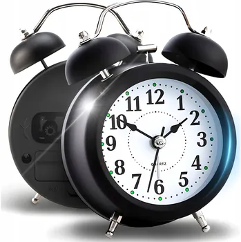 Budík Budík RETOO černý, 8 cm