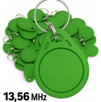 Přívěsek Na Klíče TAG 13,56 MHz 1k Classic zelený 100 kusů