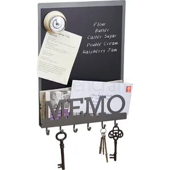 Věšák Nástěnka s háčky Living Nostalgia šedá 29,5x22