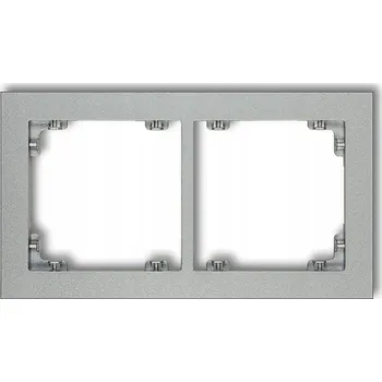 vypínač Dvojitý Rámeček Karlik stříbrný