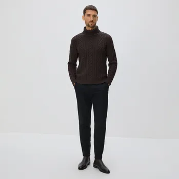 Reserved - Bavlněné kalhoty slim fit - černý - 991EV-99X - 991EV-99X-31