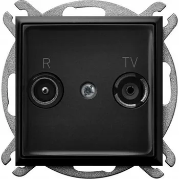 Elektrická zásuvka Anténní zásuvka nástěnná Ospel černá