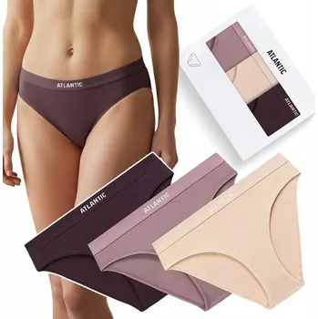 Dámské oblečení X3 Kalhotky Dámské Sport ATLANTIC 3CLP-012 Bavlněné kalhotky Sada - XXL