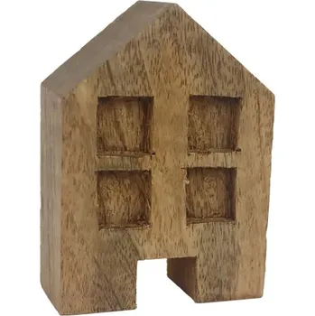 Vánoční ozdoba Orion Dekorace domeček 7 x 3,3 x 10 cm mangové dřevo