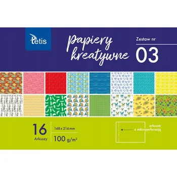 Obraz Ozdobný papír A5 Tetis, 16 listů, 100 g/m2