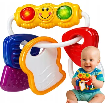 Chrastítko kousátko první klíčky senzorická hračka Montessori svítí