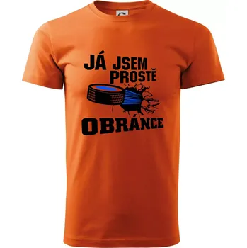 Pánské oblečení Já jsem prostě obránce (hokej) - Klasické pánské triko vyšší gramáže - XS ( Oranžová )