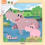 Viga puzzle 9 dílků hroši