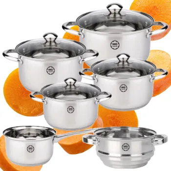 Sada nádobí Sada hrnců MG Home LAURO 10 dílů nerezová ocel