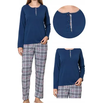 Dámské pyžamo Christina Secret dámské pyžamo bavlna modré velikost 3XL