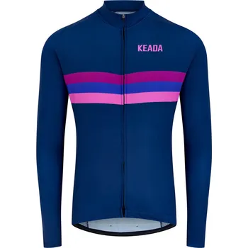 KEADA SPORTS Pánský cyklistický dres s dlouhým rukávem XL FIALOVÁ