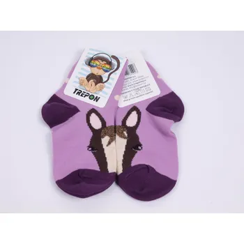 Ponožky TREPON KONÍK fialové s koníkem velikosti ponožek: 22-24 ( EUR vel. 33-37)