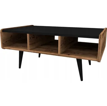 Konferenční stolek Konferenční stolek VerDesign obdélníkový 90 x 56 x 40 cm černý, ořech