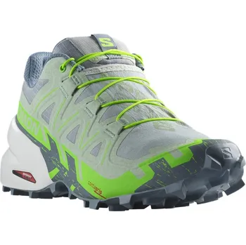 Dámská běžecká obuv Salomon Speedcross 6 W L47301400 - quarry/green gecko/flint stone 38 2/3