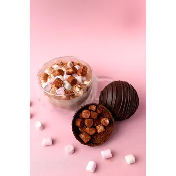 Čokoláda 6 ks Čoko bomb (každá zvlášť v krabičce) - VÝHODNÉ BALENÍ Druh Čoko bomb: Čoko bomba s marshmallow - hořká čokoláda