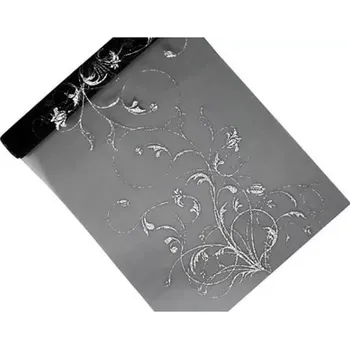 Svatební dekorace Organza s potiskem 9m černá