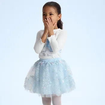 Dívčí šaty Reserved - Tylová sukně s flitry - bleděmodrá - 543FW-05X - 543FW-05X-128