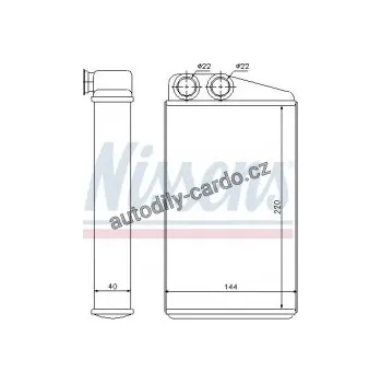 Chladič motoru Výměník tepla NISSENS 73249