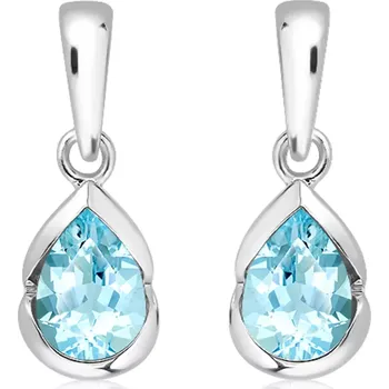 Náušnice Samba Blue Topaz - stříbrné náušnice s modrým topazem