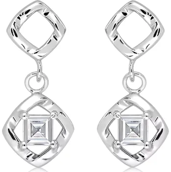 Náušnice Womb White Topaz - stříbrné náušnice s bílým topazem