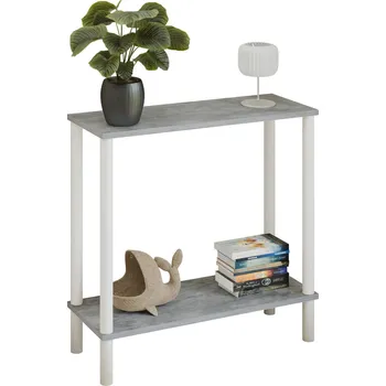 Toaletní stolek Konzole Claro 80x30 cm - různé barvy na výběr - Světlý Beton, Matná Bílá