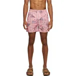 Pánské šortky na plavání se vzorem Urban Classics (22 variant) Barva: růžová světla - jachty, Velikost: 6XL