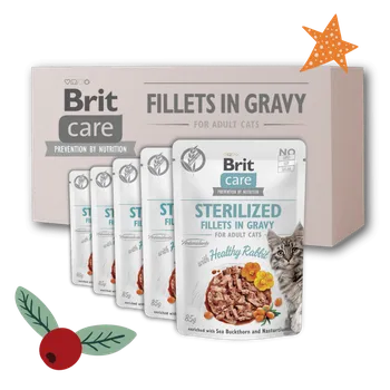 Krmivo pro kočku 24 x Brit Care Cat Sterilized. Fillets in Gravy with Healthy Rabbit 85 g