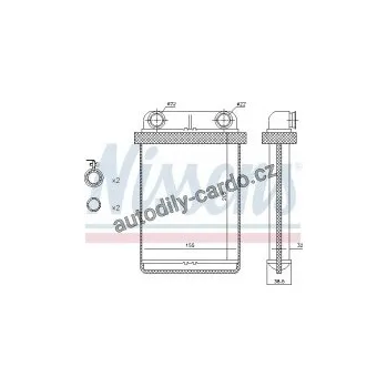 Chladič motoru Výměník tepla NISSENS 72671