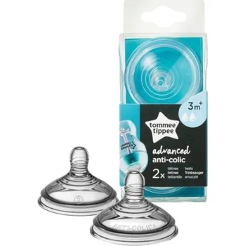 TOMMEE TIPPEE Silikonová dudlík na láhev 3m+ x2