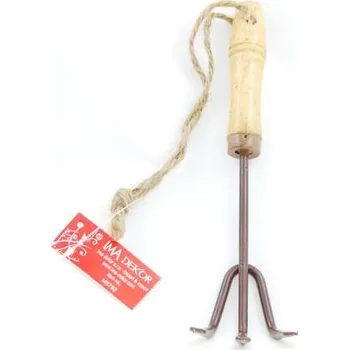 Motyka Zahradnická motyčka s dřevěnou rukojetí hnědá 5,5x19,5x4