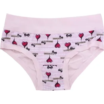 Dívčí kalhotky s potiskem srdíček Emy Bimba B2948 pink velikost 3