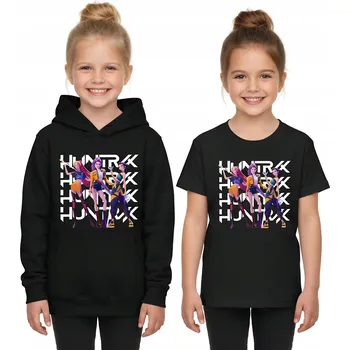 Dívčí oblečení KPOP LOVCI DÉMONŮ MIKINA A TRIČKO SADA HUNTRIX KPOP LOVKYNĚ 134 cm