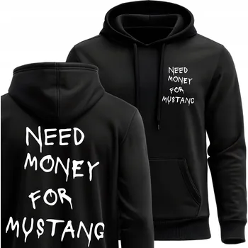 Pánská mikina Pánská mikina JHK MIKINA S KAPUCÍ PENÍZE NA MUSTANG vel. M