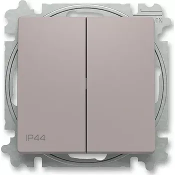 Elektroinstalační materiál Spínač IP44, řazení 6+6 (6+1), 3559T-A52940 244, ABB, Zoni®, greige (ABB, Zoni®, greige)