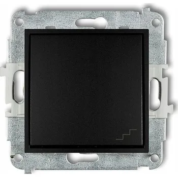 vypínač Schodišťový vypínač pod omítku Karlik černý 12MWP-3