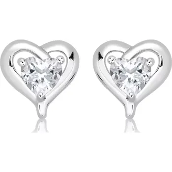 Náušnice Dawin White Topaz - stříbrné náušnice s bílým topazem